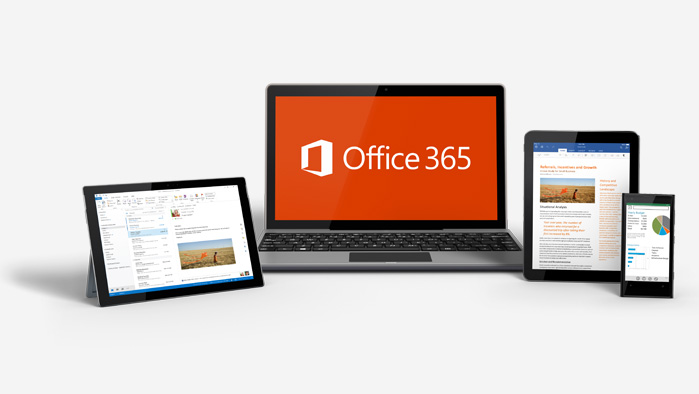 Capture d'écran de Microsoft Office 365
